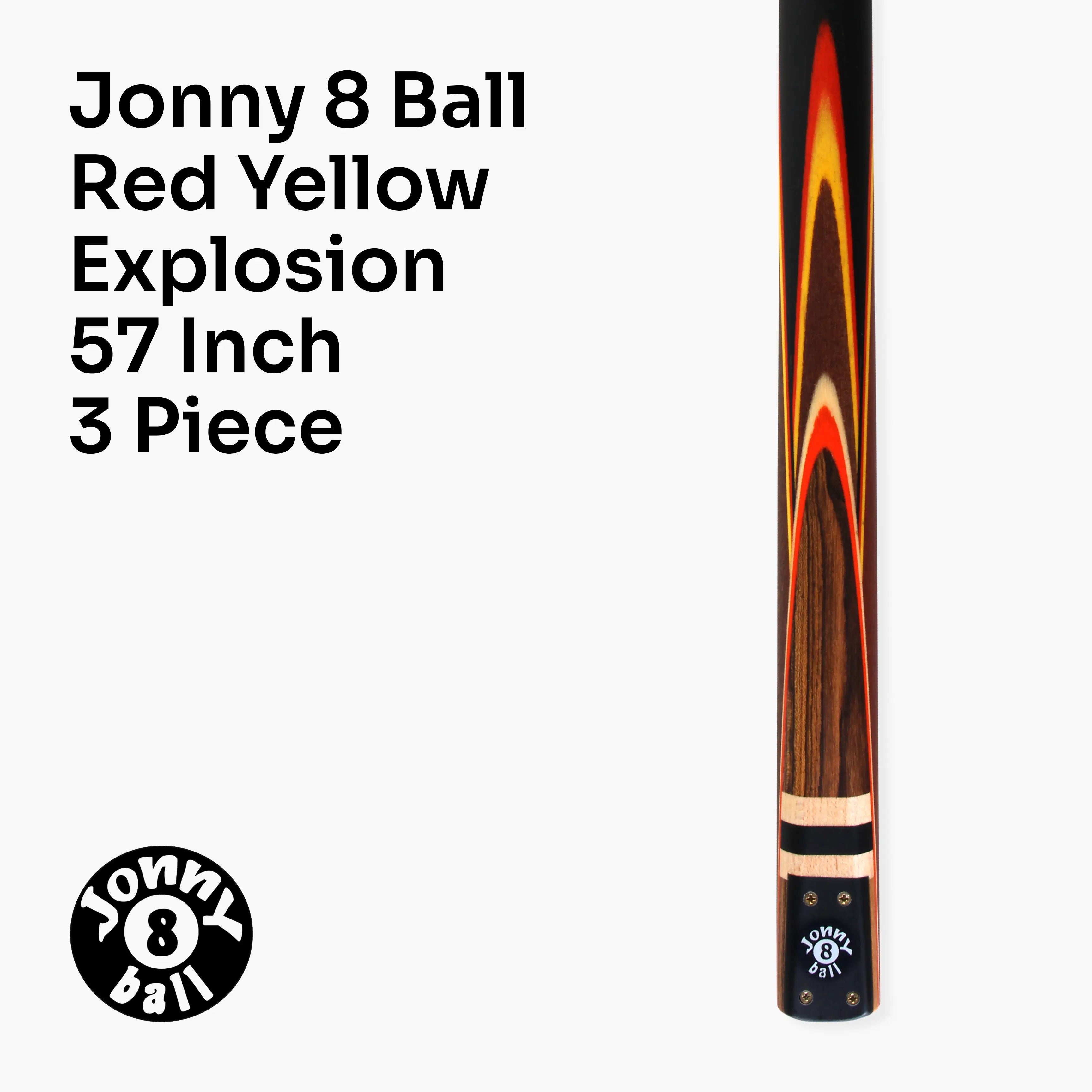 Jonny 8 Ball adjustable 57-inch 3-piece cue and hard case Cue + Case
