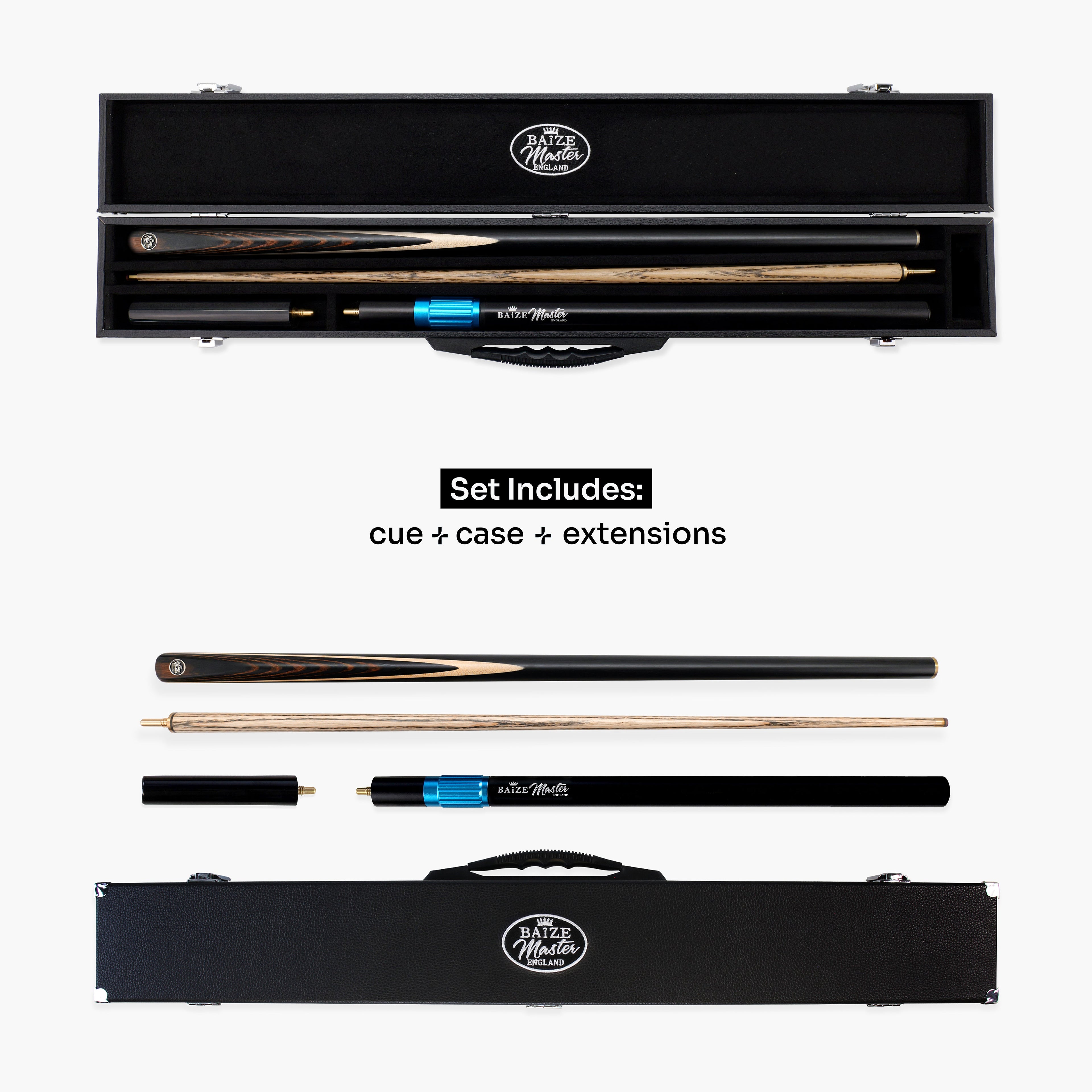 Baize Master Blackline Classic snooker cue and case set Cue + Case