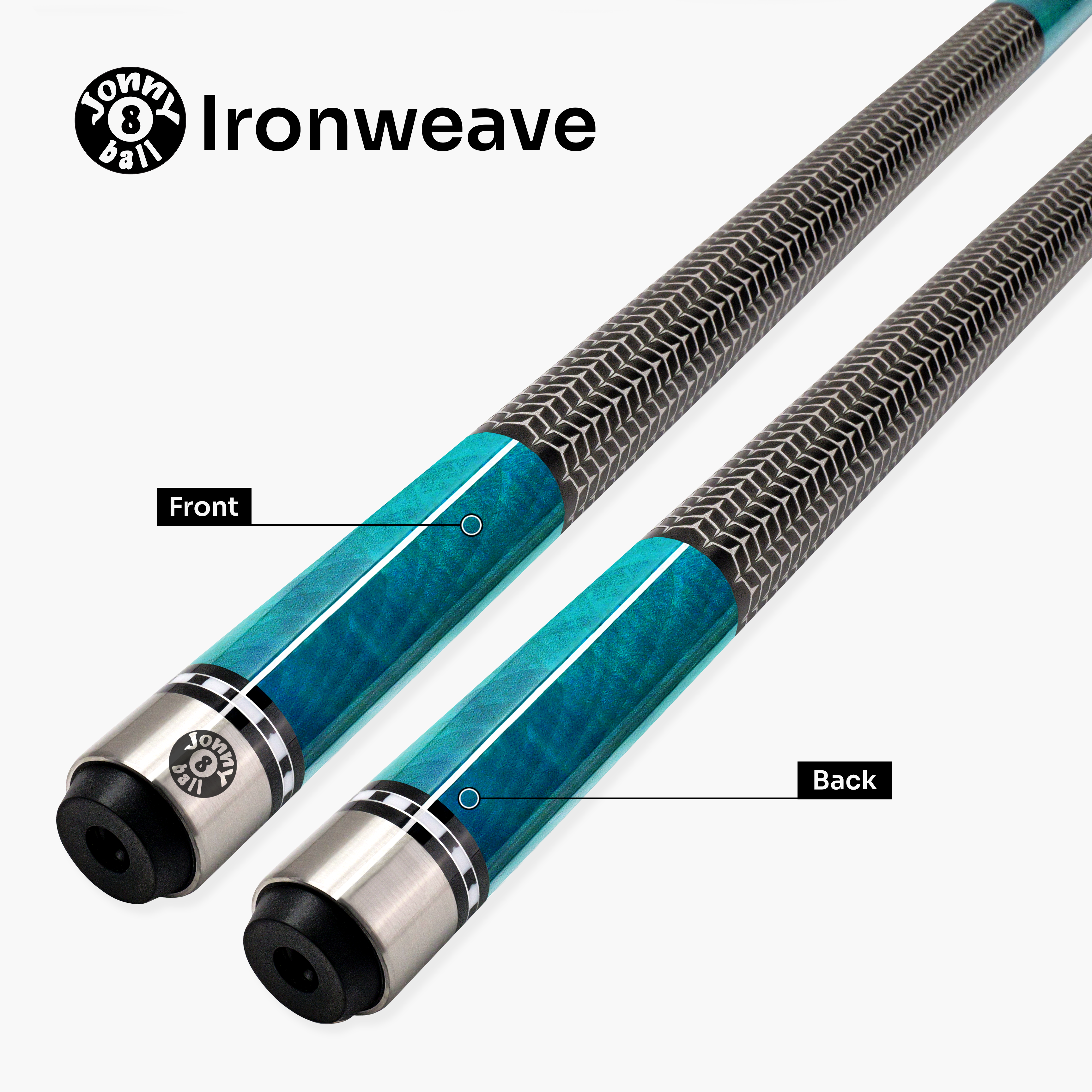 Jonny 8 Ball Ironweave American pool cue Cue + Case