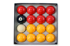 Premium grade 50.8mm red and yellow pool balls Cue + Case