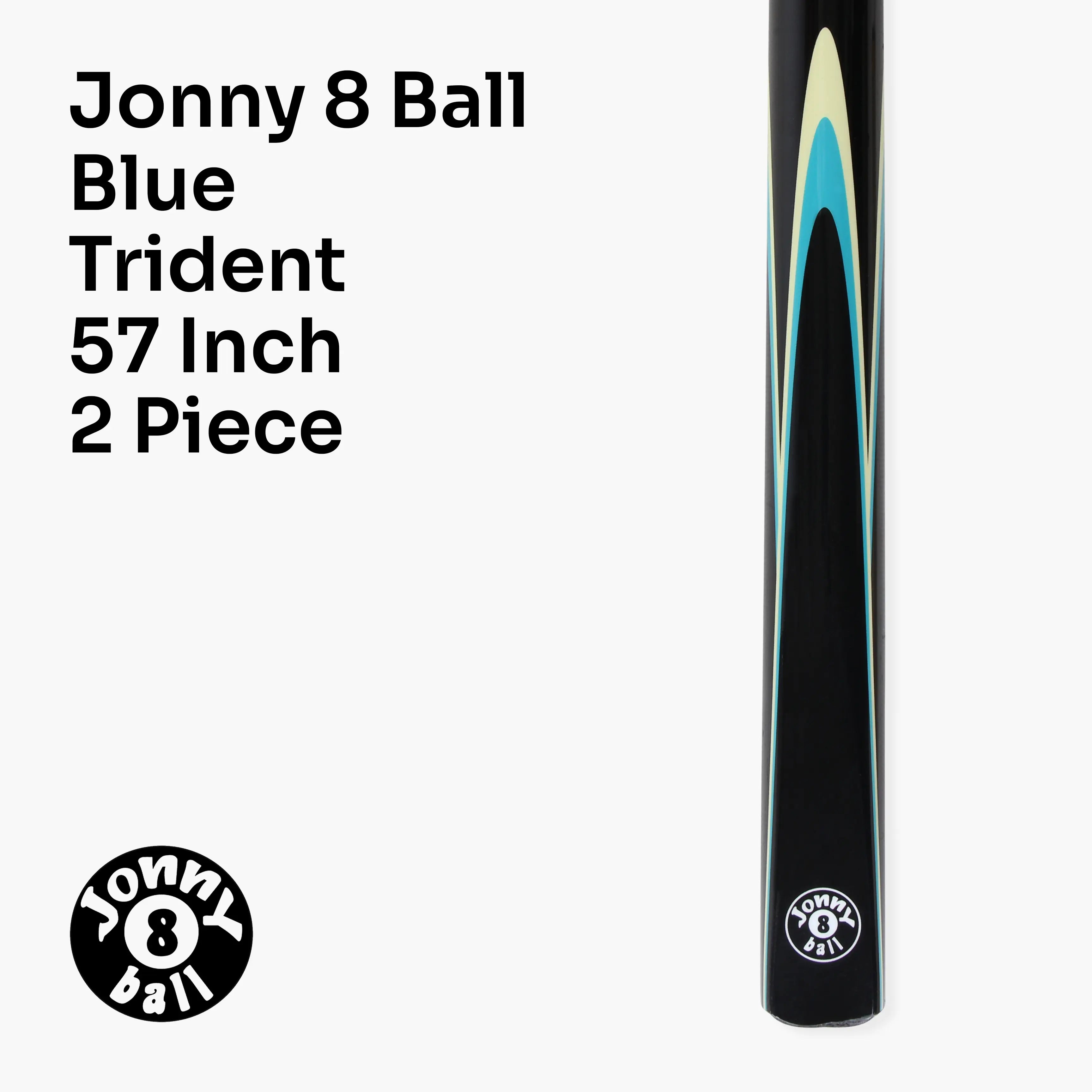 Jonny 8 Ball Trident 57-inch 2-piece cue Cue + Case