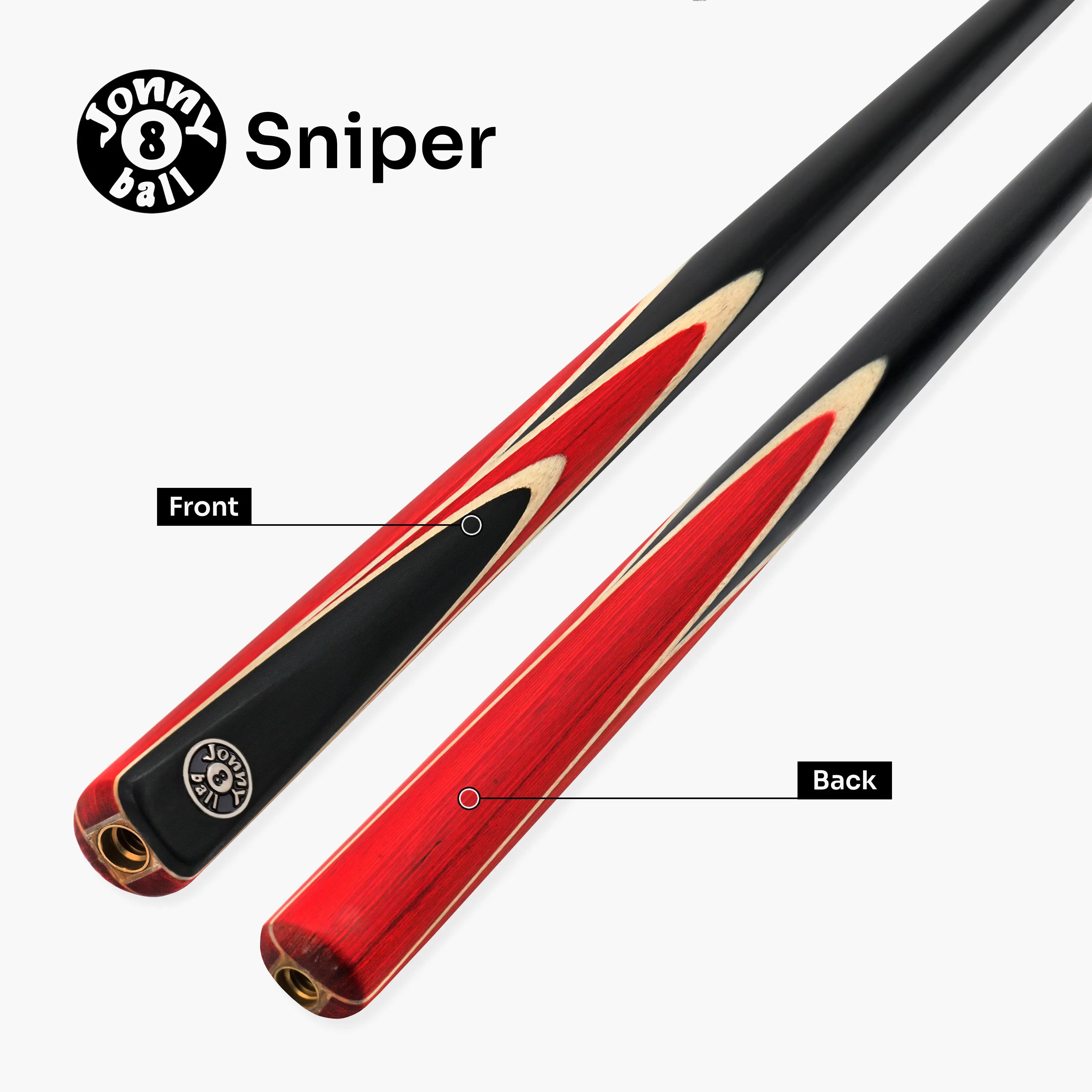 Jonny 8 Ball Sniper 57-inch 2-piece pool cue Cue + Case