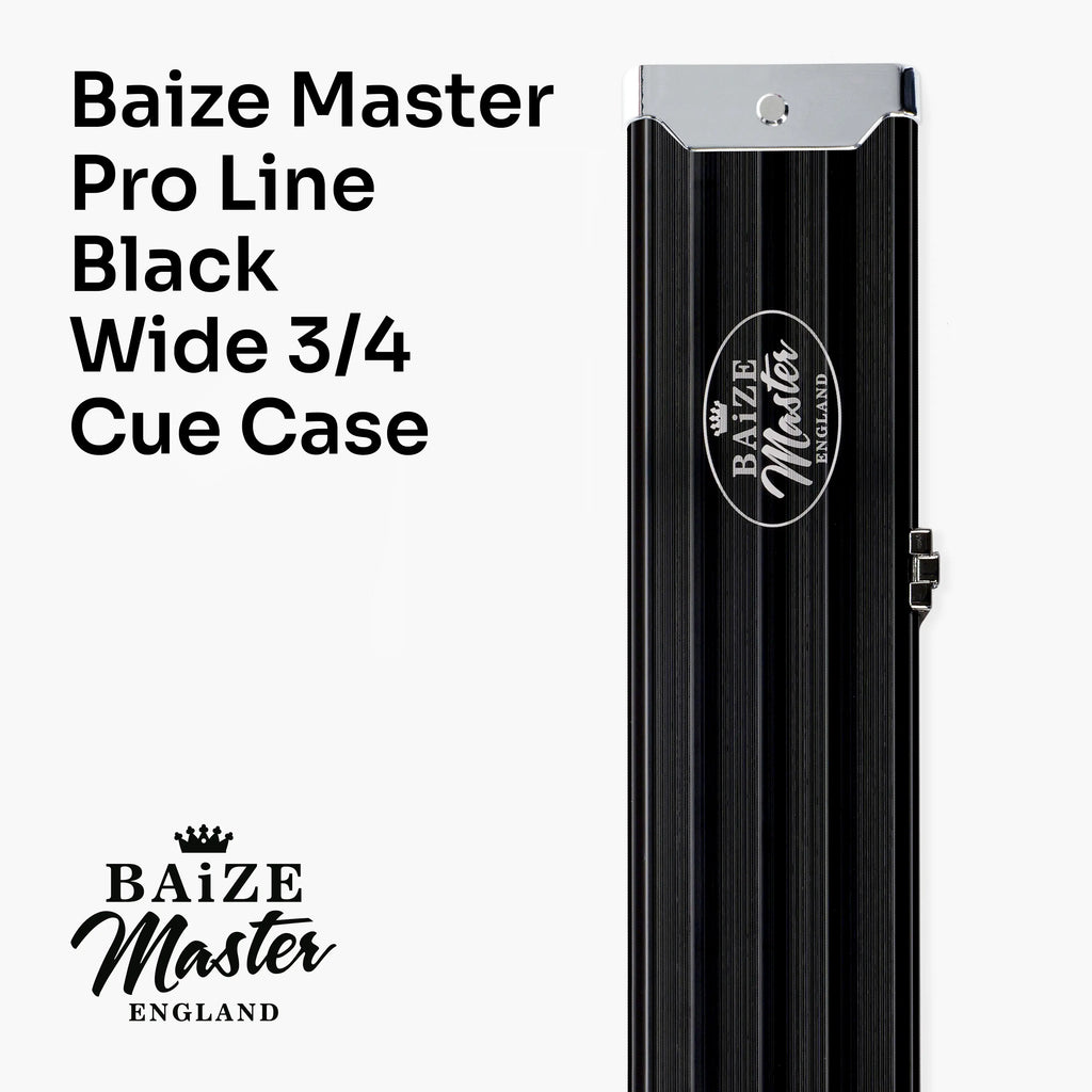 Baize Master Pro Line wide black 3/4 cue case Cue + Case