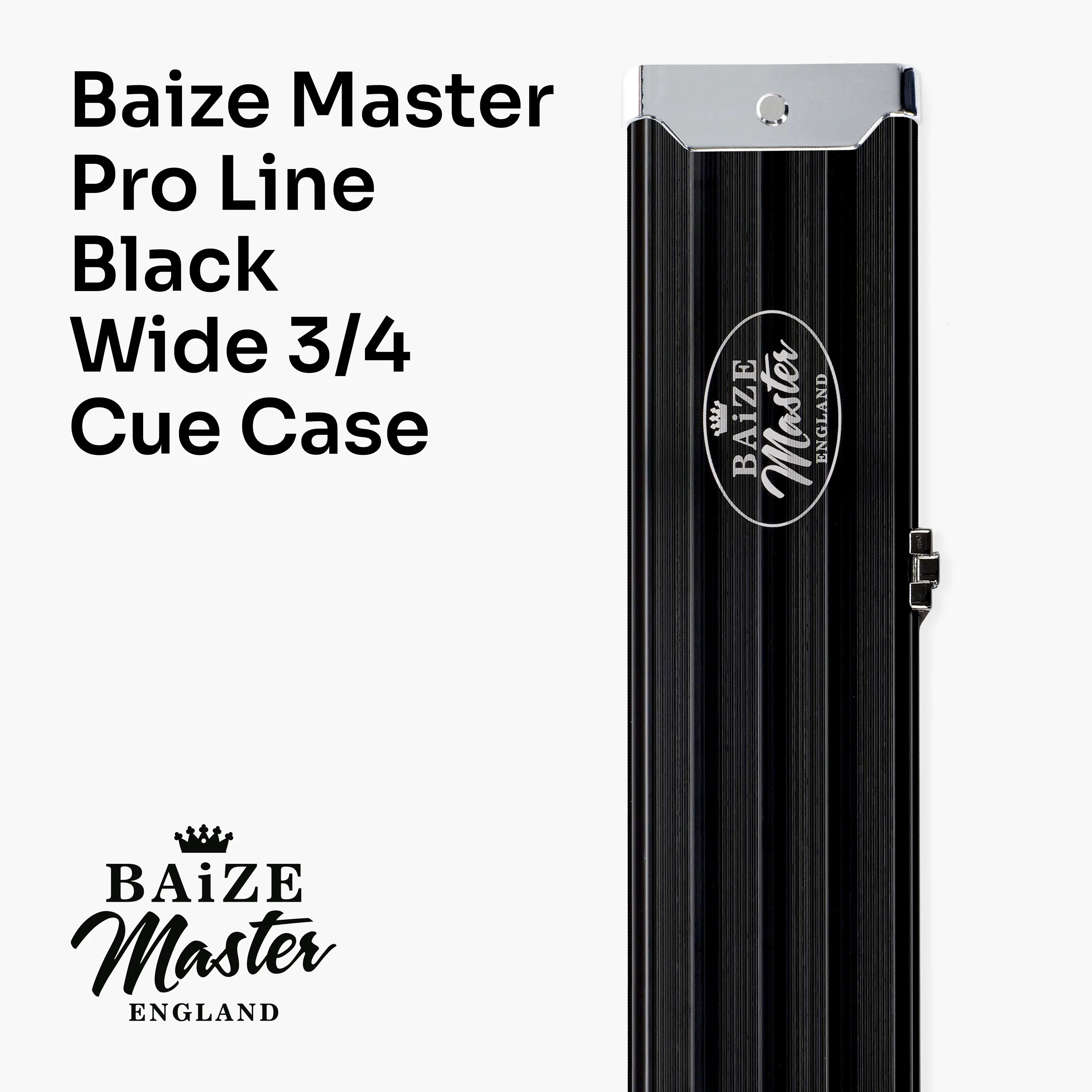 Baize Master Pro Line wide black 3/4 cue case Cue + Case