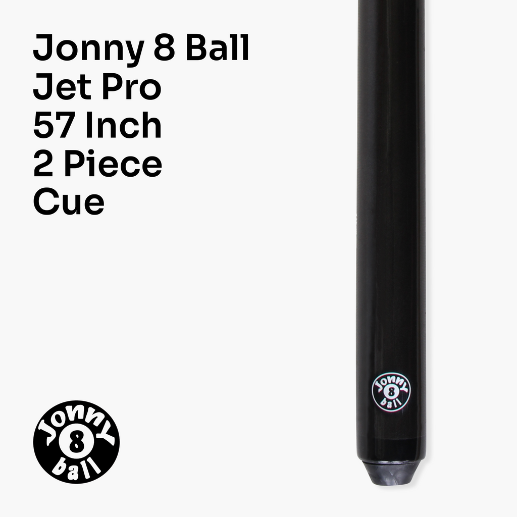 Jonny 8 Ball Black Jet-Pro 57-inch pool cue Cue + Case