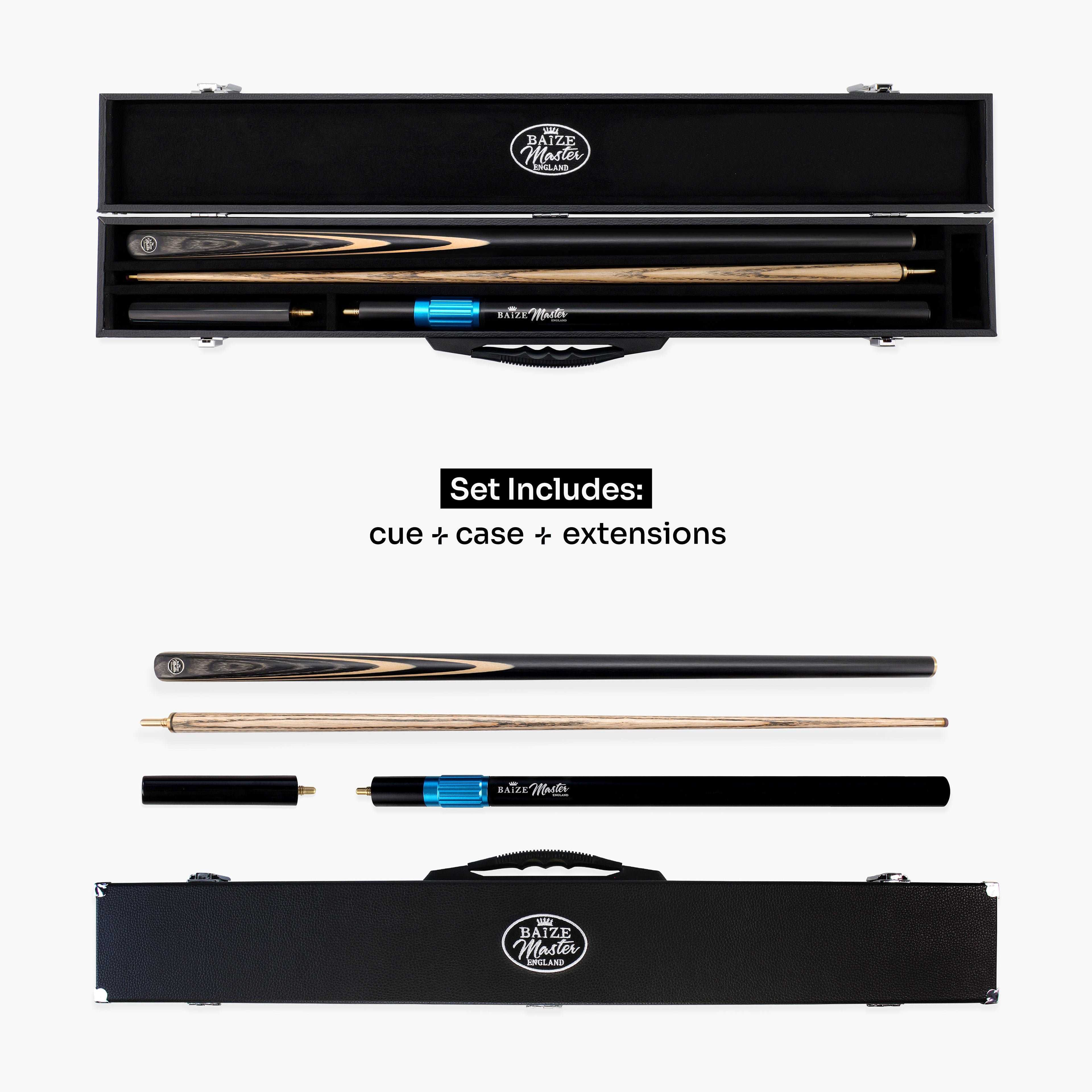 Baize Master Blackline Classic snooker cue and case set Cue + Case