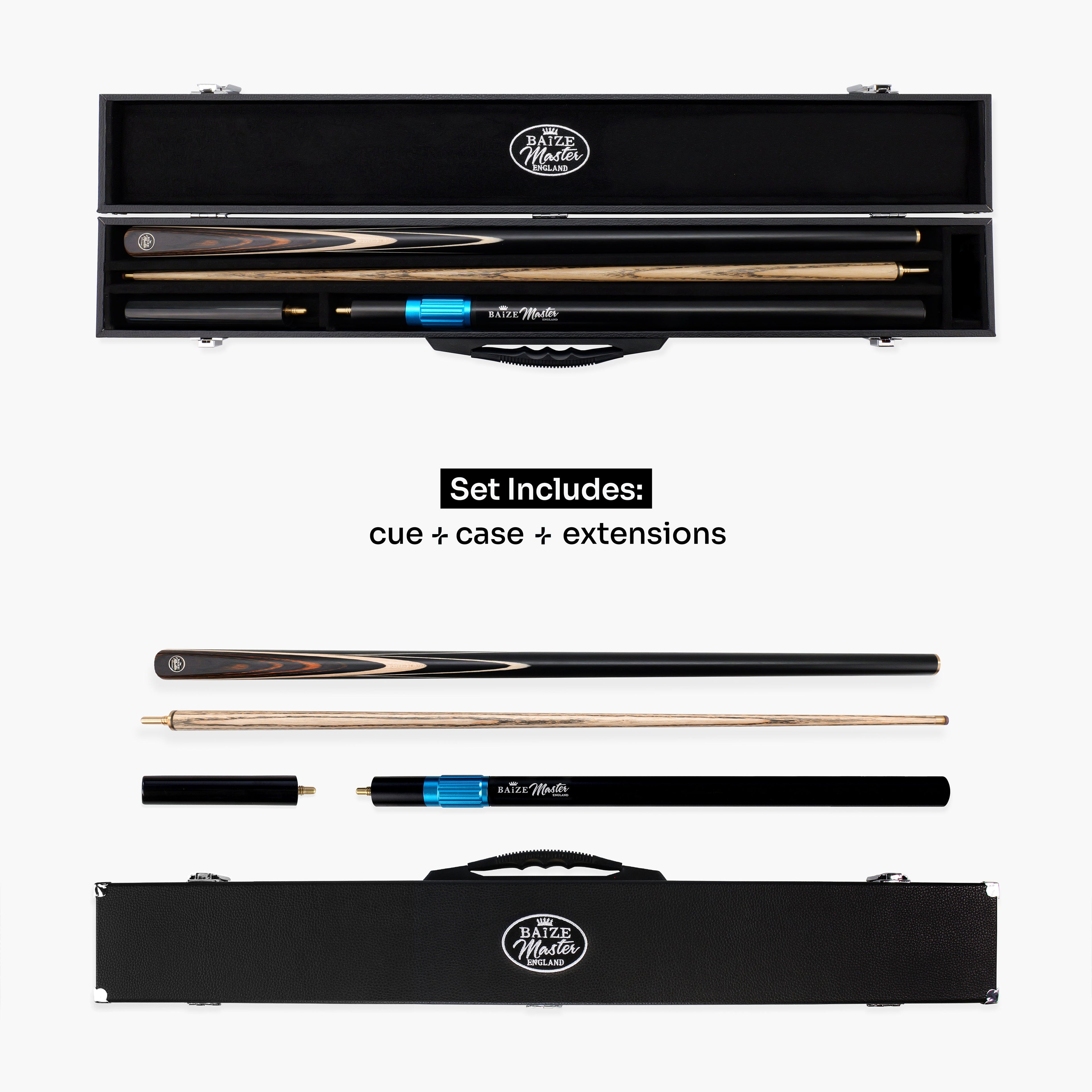 Baize Master Blackline Elite cue and case set Cue + Case