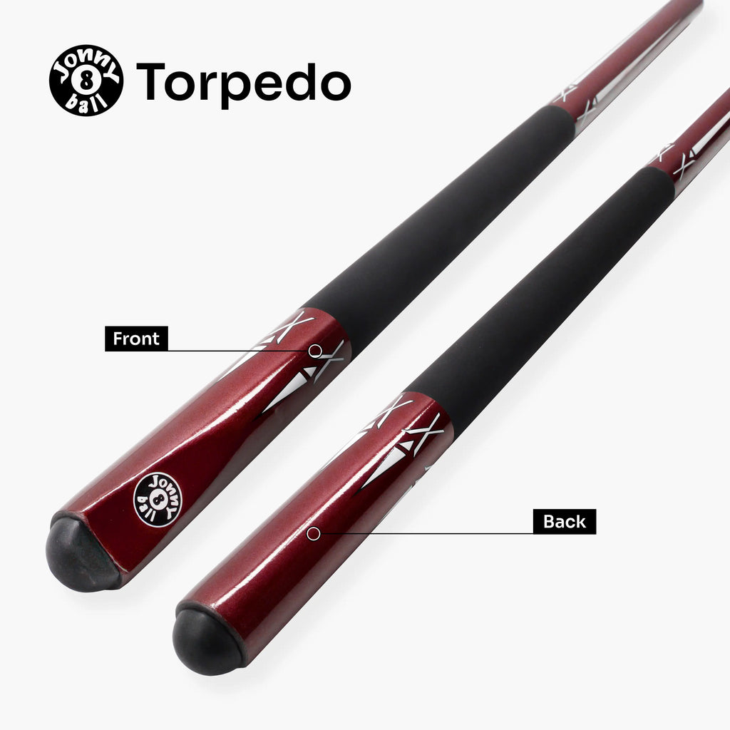 Jonny 8 Ball Red Torpedo 48-inch cue and case set Cue + Case