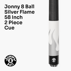 Jonny 8 Ball Flame 58-inch cue and hard case Cue + Case