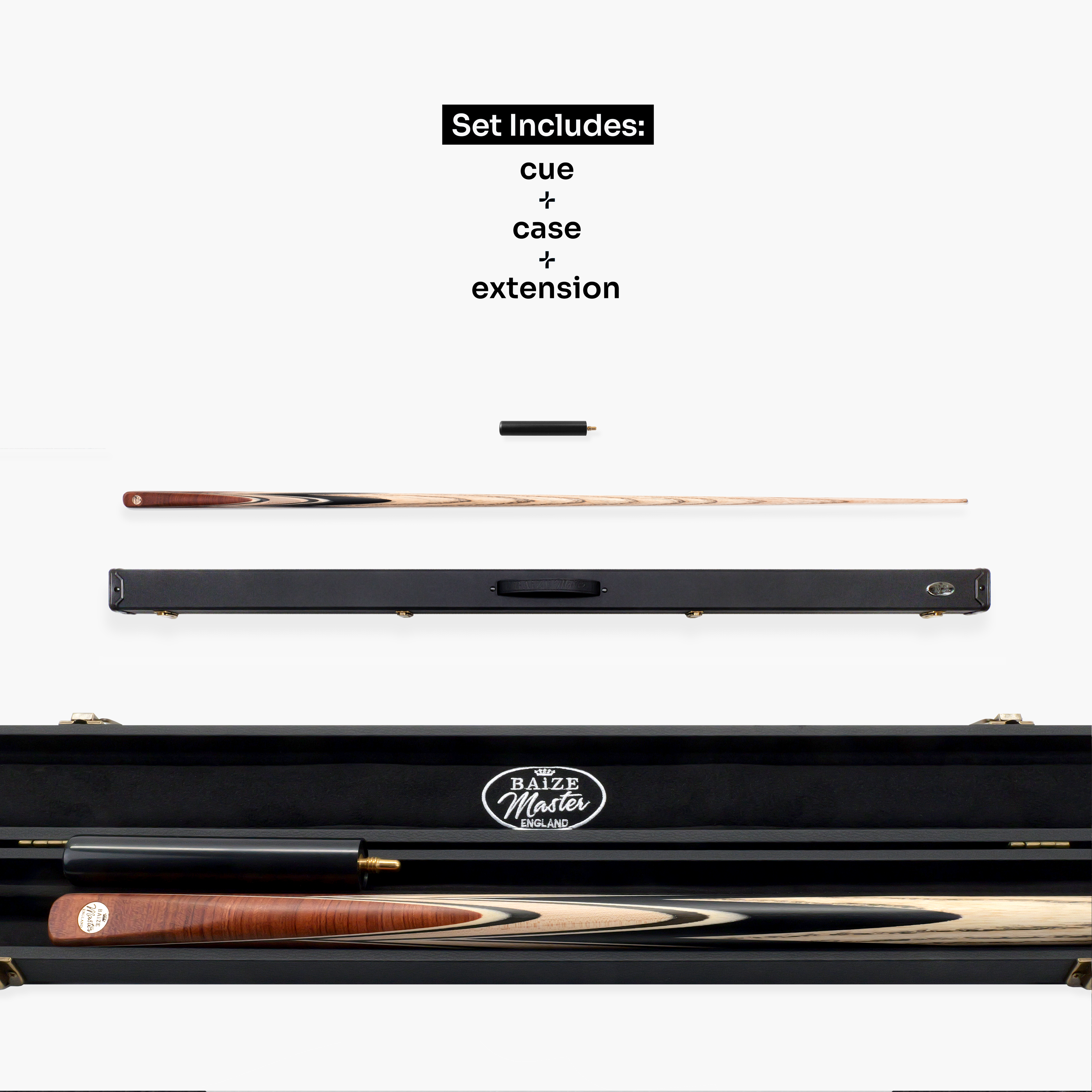 Baize Master Russet Marksman cue and case set Cue + Case