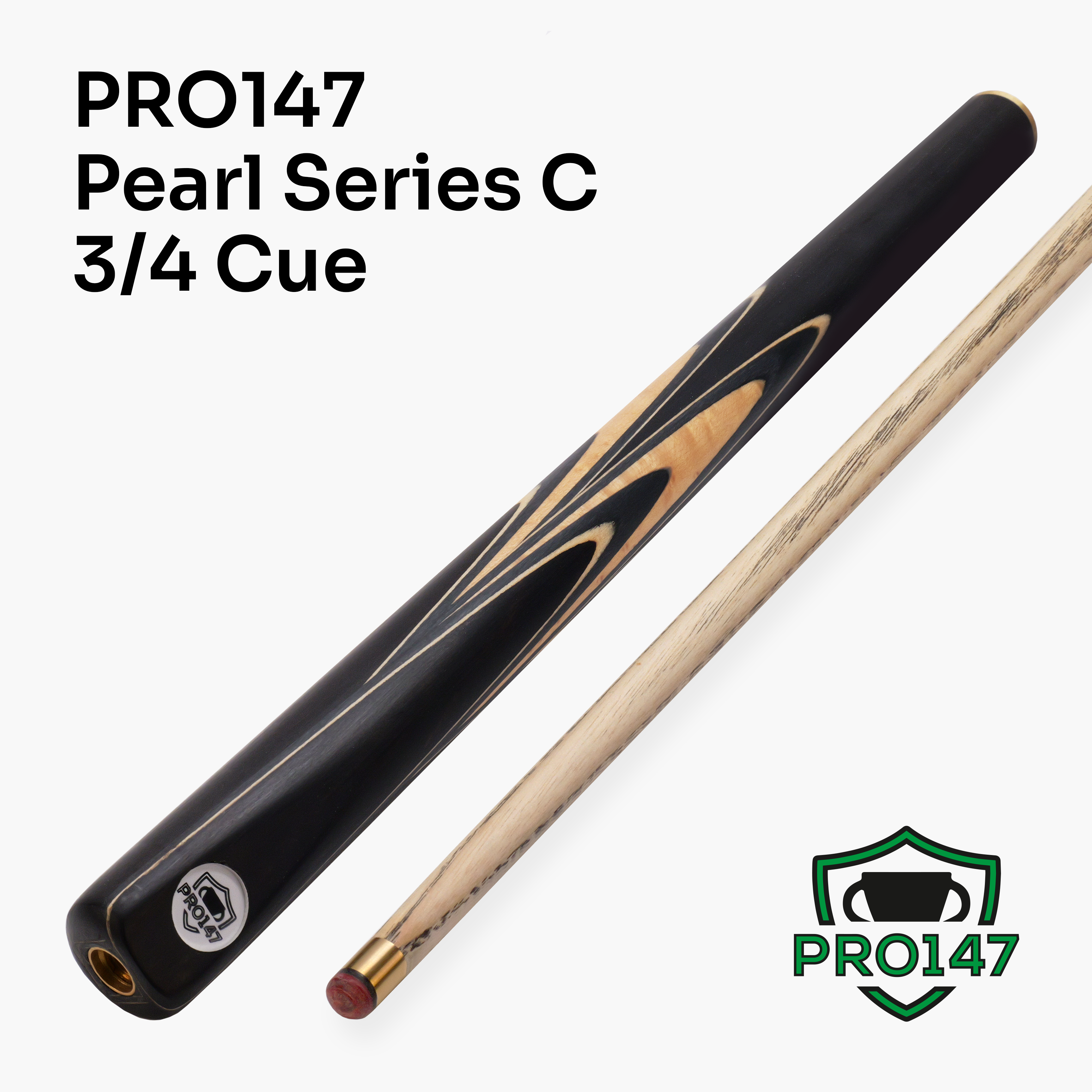 PRO147 Pearl Series Cream 57-inch 3/4 cue and case set