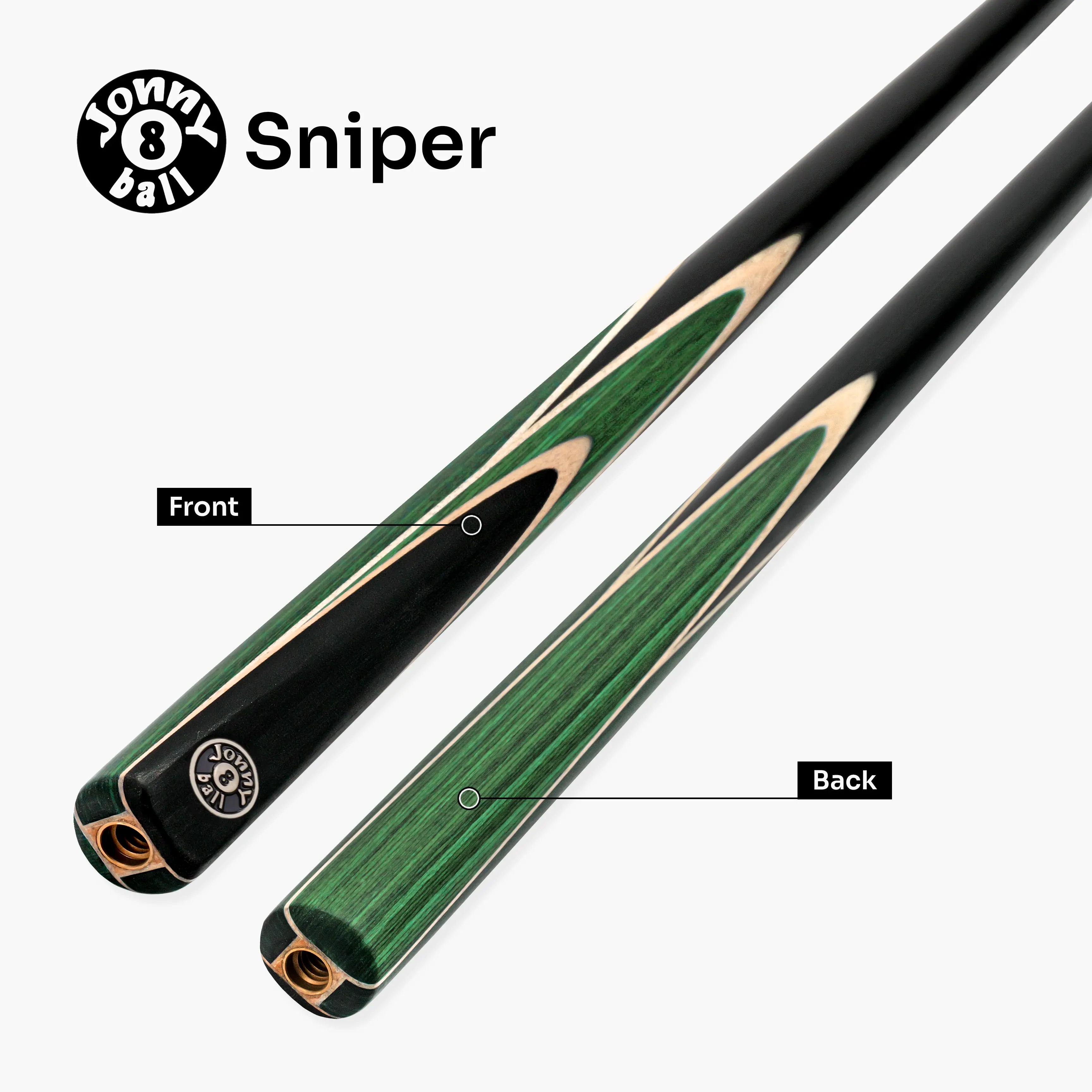 Jonny 8 Ball Sniper 57-inch 2-piece pool cue Cue + Case