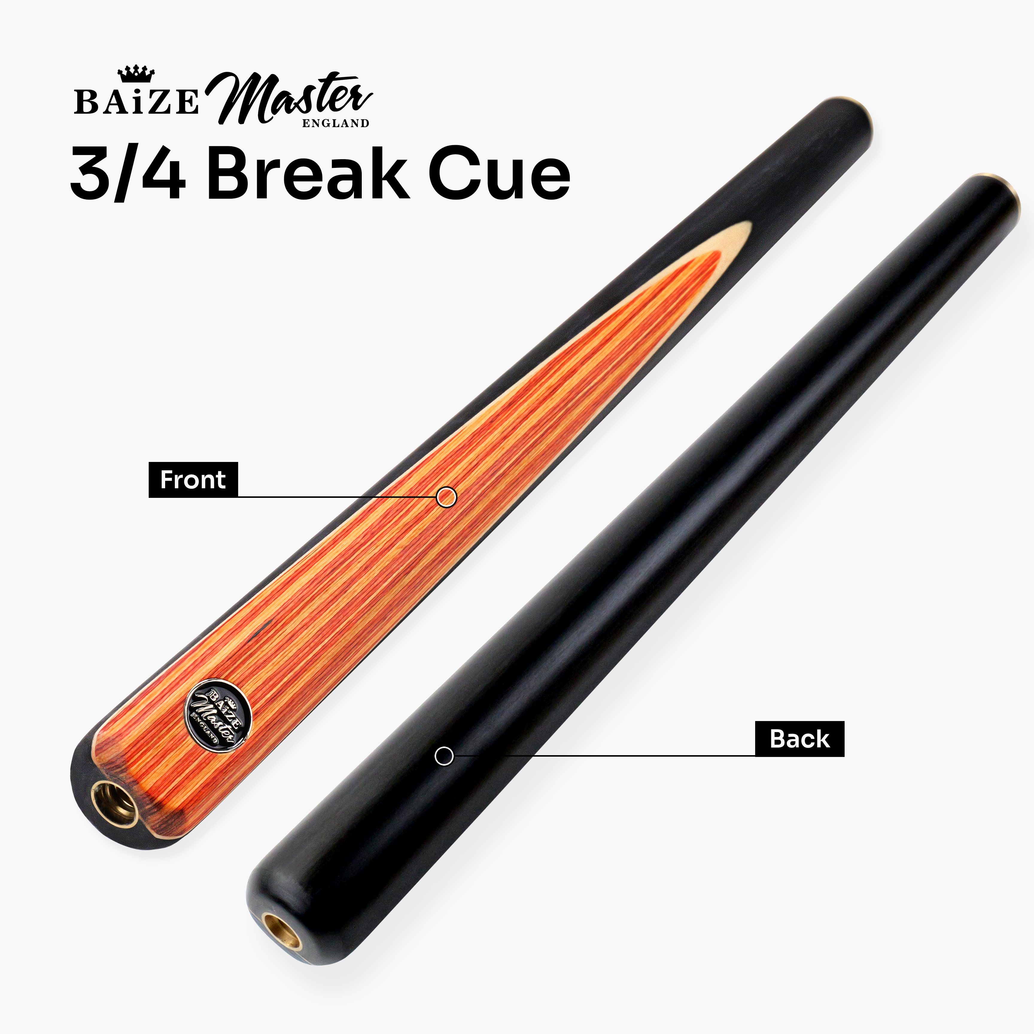 Baize Master Tan Crusher 57-inch pool break cue Cue + Case