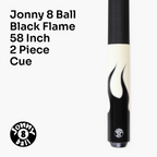 Jonny 8 Ball Flame 58-inch cue and hard case Cue + Case