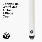 Jonny 8 Ball White Jet 48-inch junior cue Cue + Case