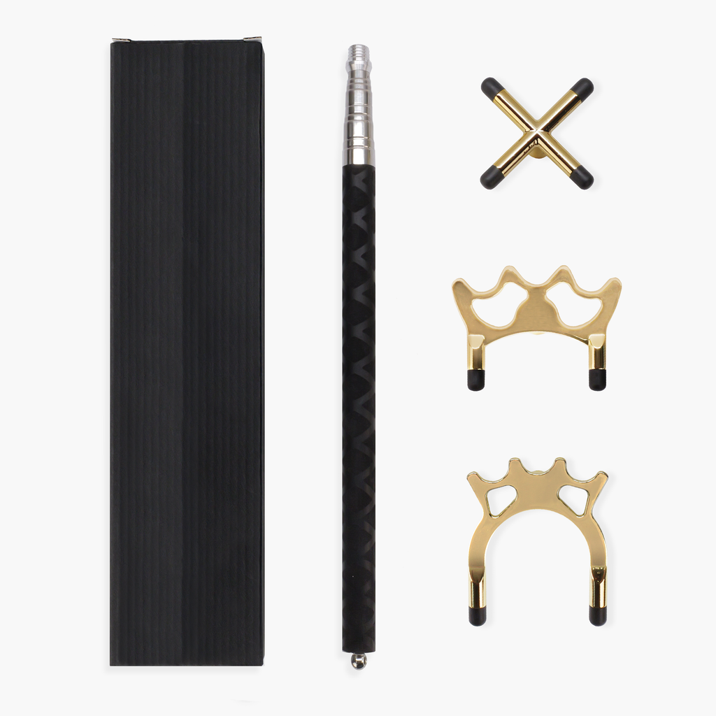 Telescopic extension rest with three rest heads Cue + Case