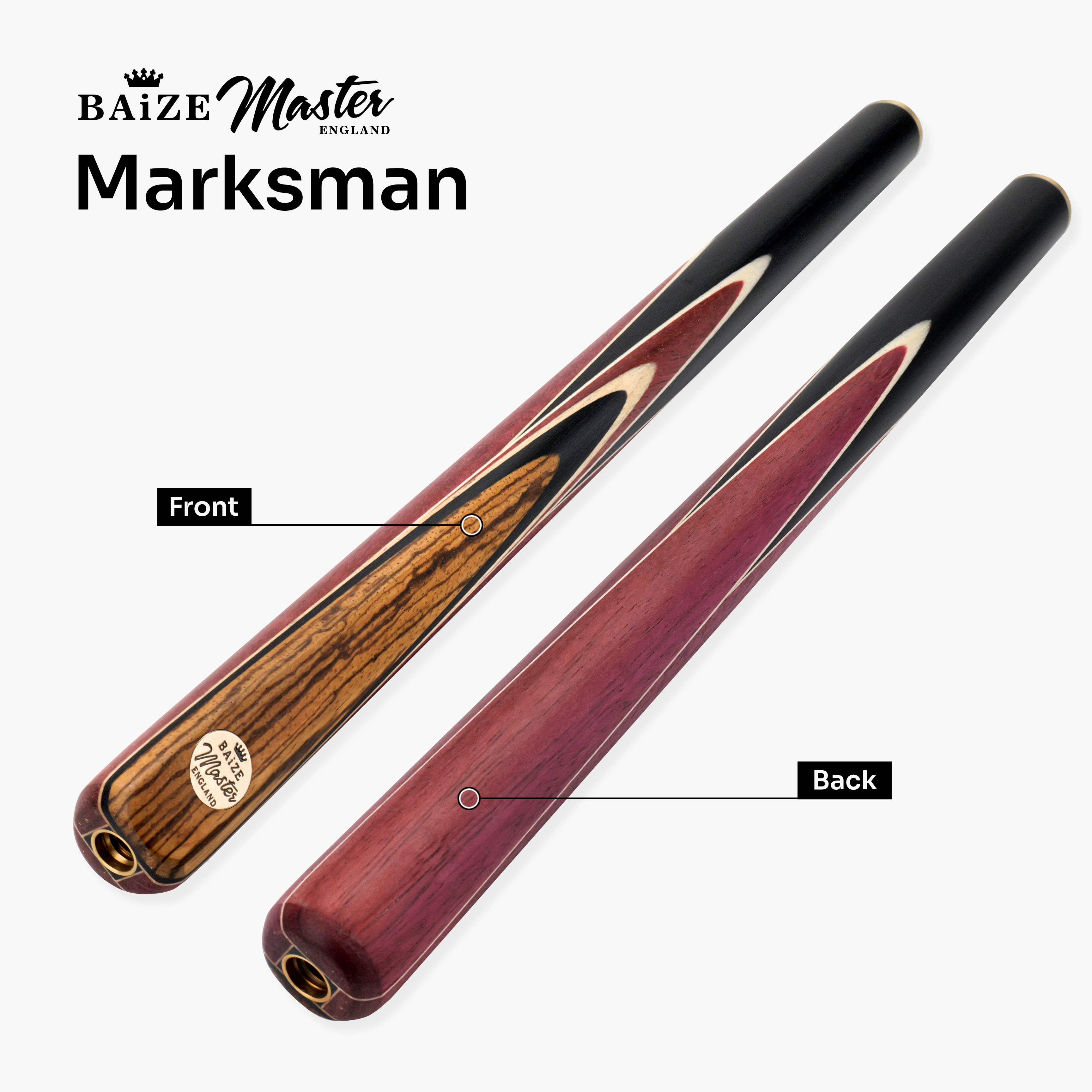 Baize Master Purple Marksman 3/4 pool cue Cue + Case