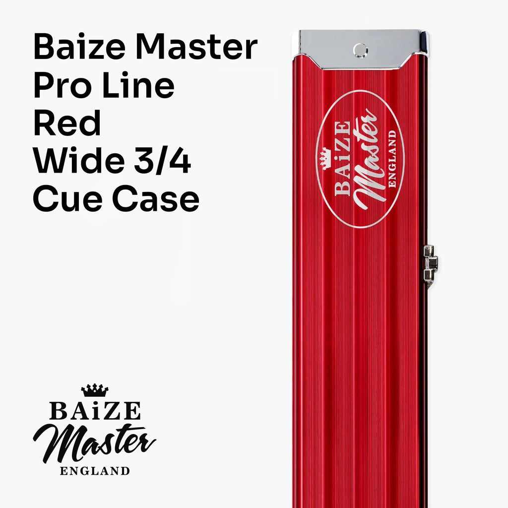 Baize Master Pro Line wide red 3/4 cue case Cue + Case