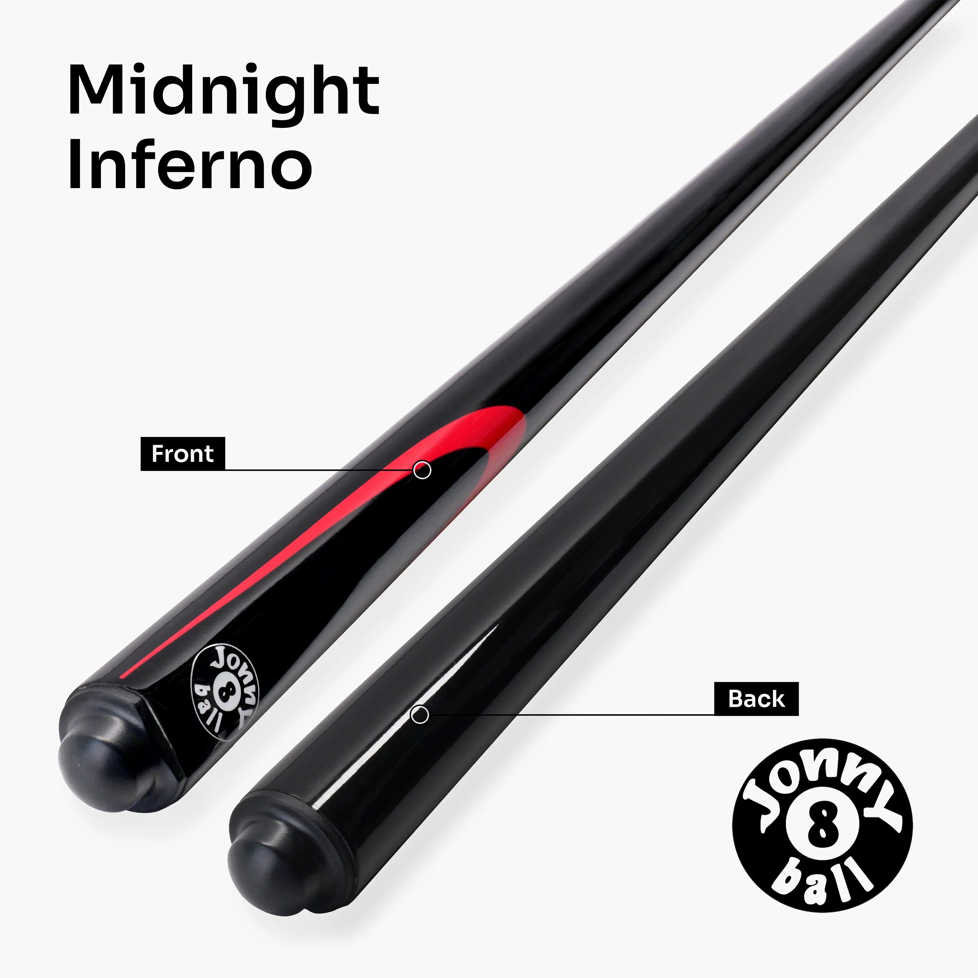Jonny 8 Ball Inferno 2-piece graphite cue Cue + Case
