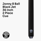 Jonny 8 Ball Black Jet 36-inch junior cue Cue + Case