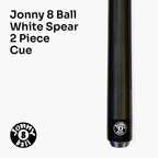Jonny 8 Ball White Spear 57-inch 2-piece cue Cue + Case