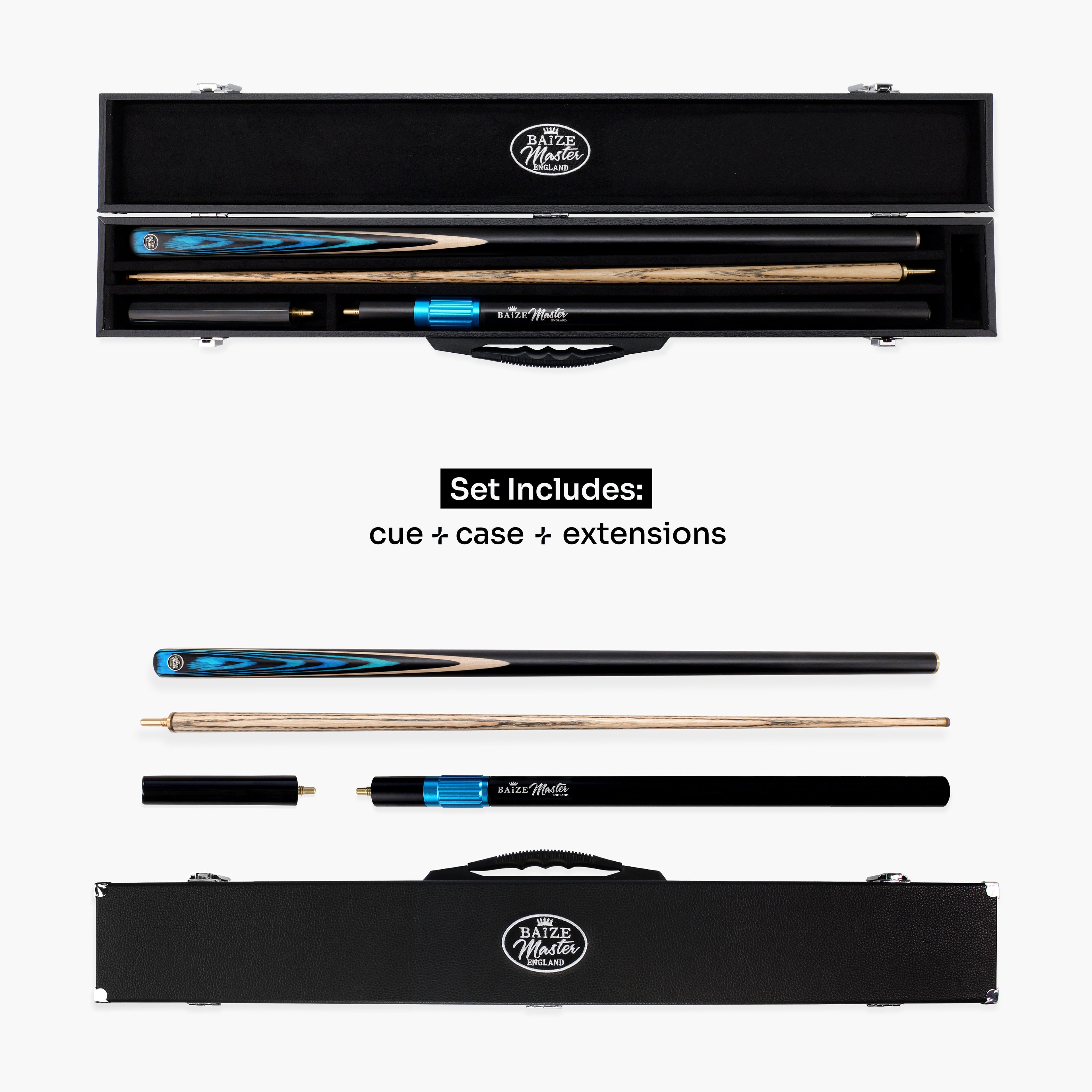 Baize Master Blackline Classic snooker cue and case set Cue + Case