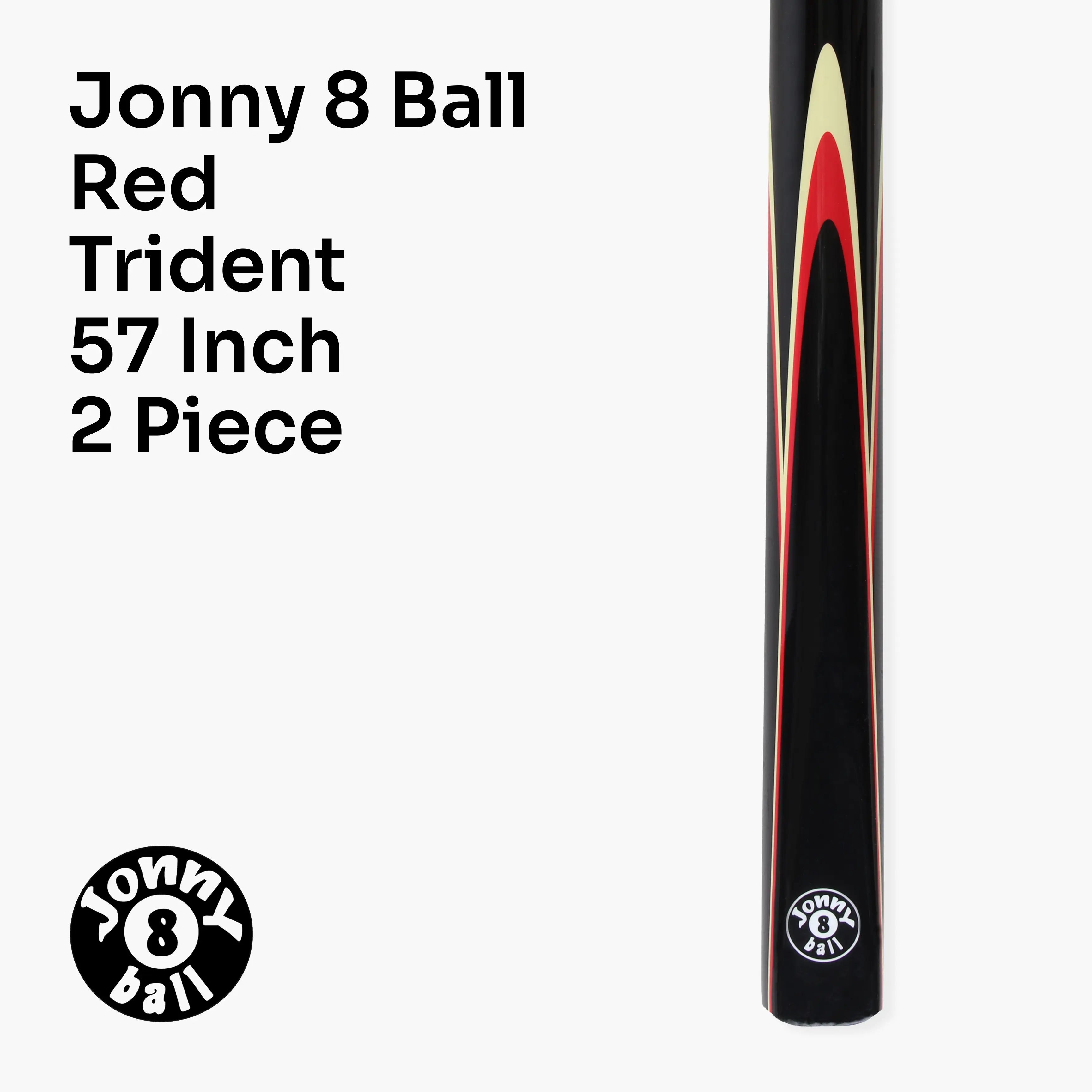 Jonny 8 Ball Trident 57-inch 2-piece cue Cue + Case