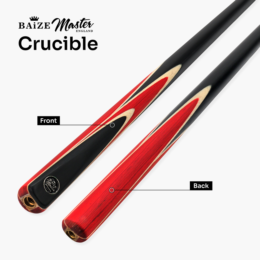 Baize Master Crucible cue and case set - 9.5mm tip Cue + Case