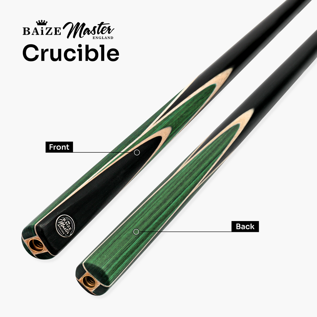 Baize Master Crucible cue and case set - 9.5mm tip Cue + Case