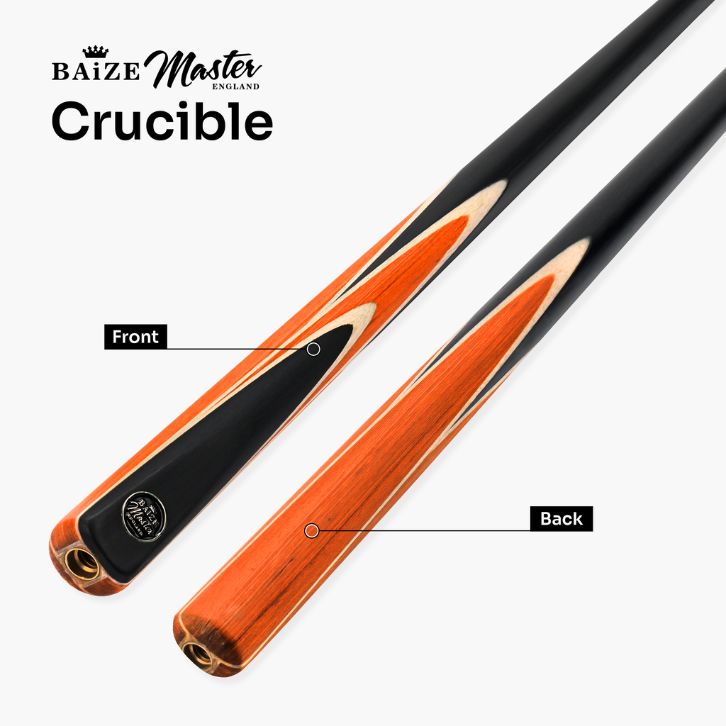 Baize Master Crucible cue and case set - 9.5mm tip Cue + Case