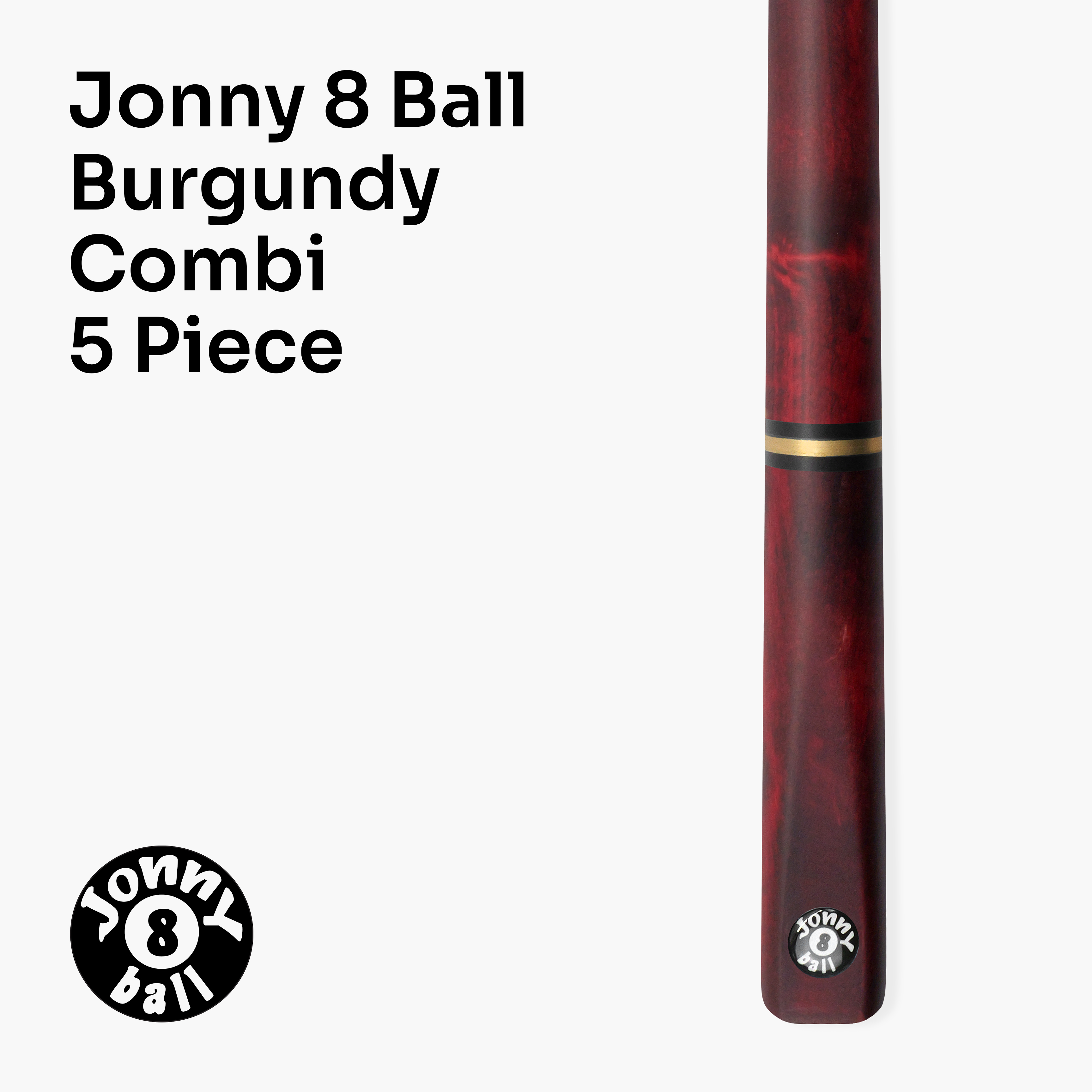 Jonny 8 Ball Combi adjustable 5-piece cue Cue + Case