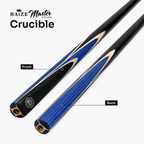 Baize Master Crucible 57-inch 2-piece cue - 9.5mm tip Cue + Case