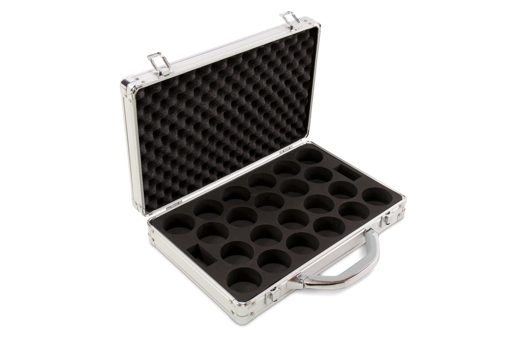 Baize Master silver snooker ball case - 22 balls Cue + Case