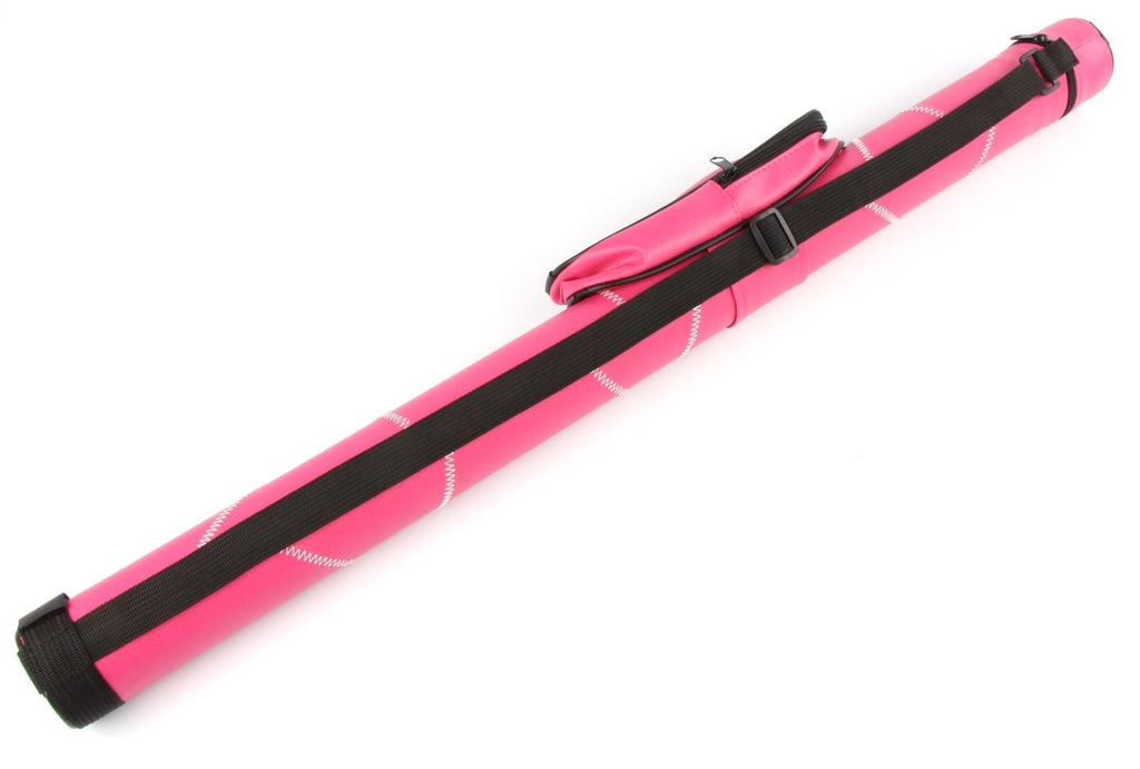 Trendy hot pink tubular 2-piece cue case Cue + Case