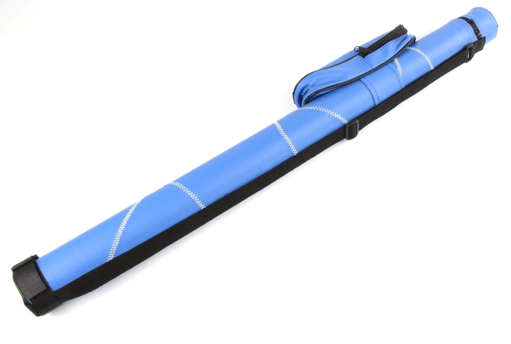 Trendy blue tubular 2-piece cue case Cue + Case