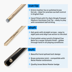 Baize Master Gold Series G67 57-inch 3/4 pool cue Cue + Case