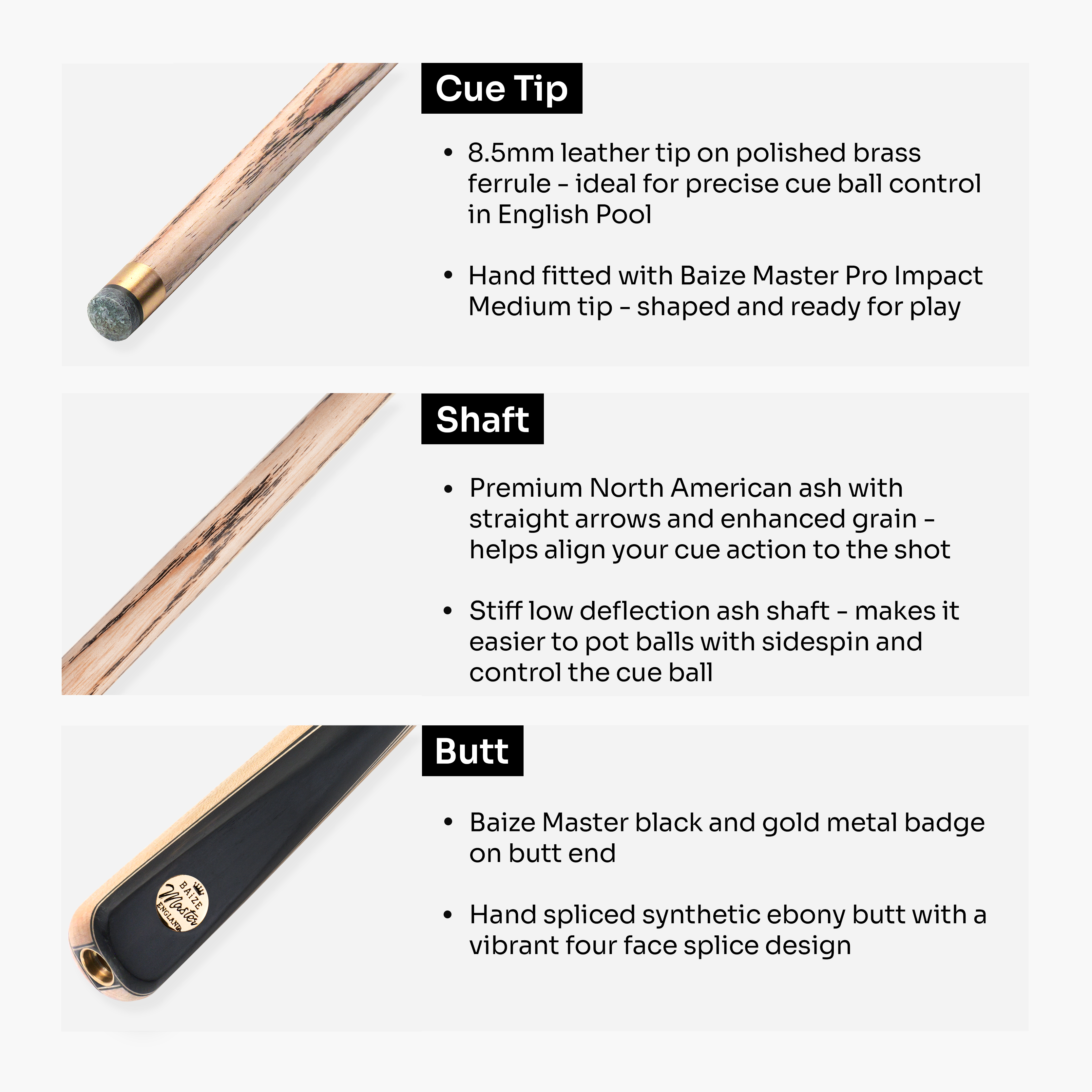 Baize Master Lunar Marksman cue and case set Cue + Case