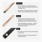 Baize Master Raven Marksman 3/4 pool cue Cue + Case