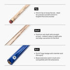 PRO147 Trident 57-inch one-piece cue Cue + Case