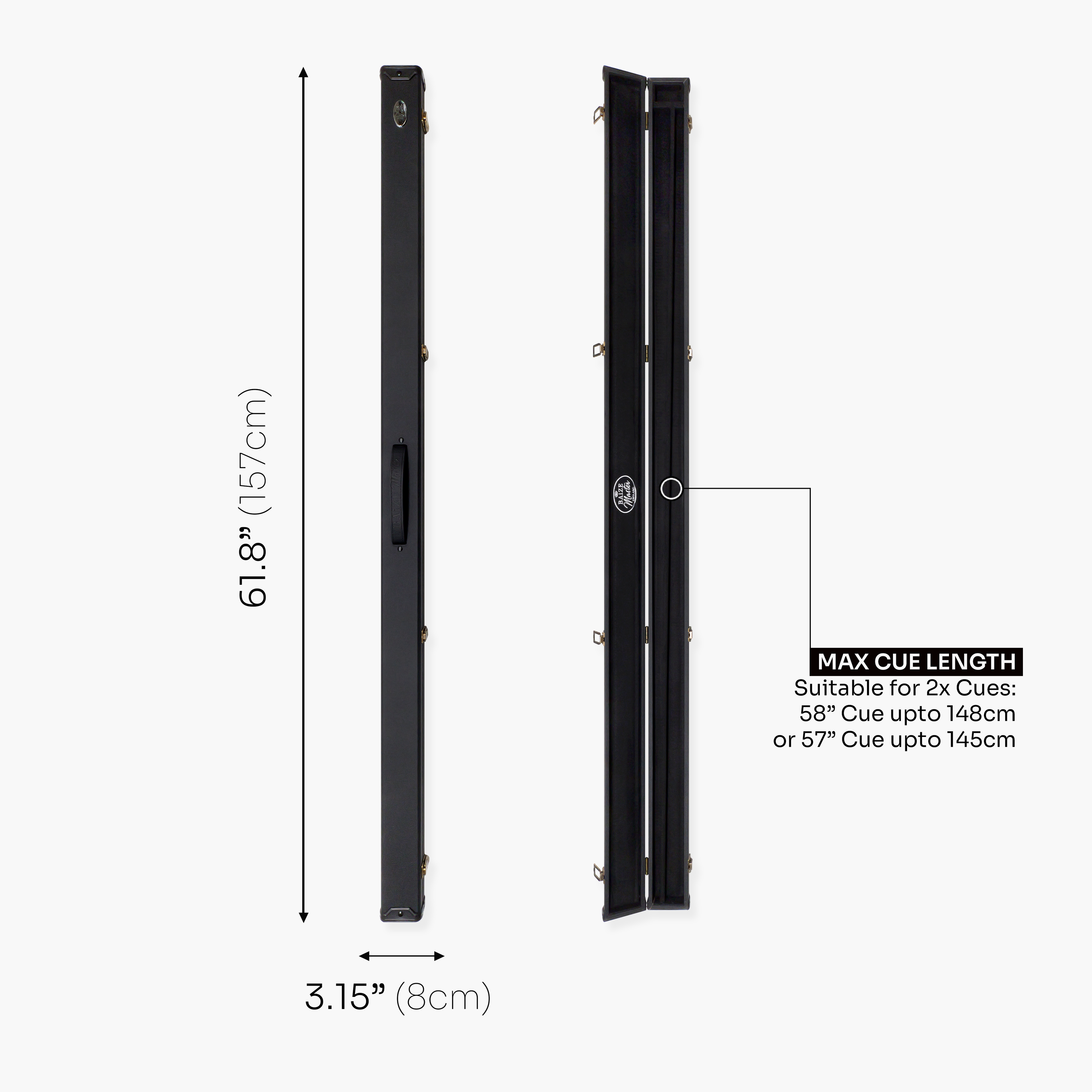 Baize Master Crimson Marksman cue and case set Cue + Case
