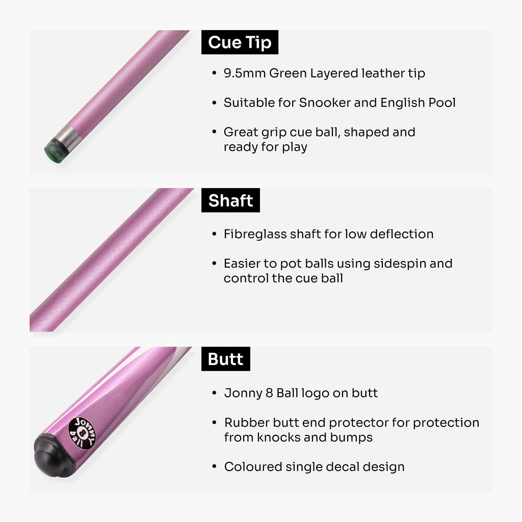 Jonny 8 Ball Inferno 2-piece graphite cue Cue + Case