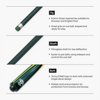Jonny 8 Ball Inferno 2-piece graphite cue Cue + Case