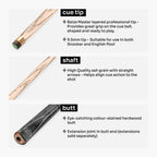 Baize Master Conquest 48-inch junior 2-piece cue Cue + Case