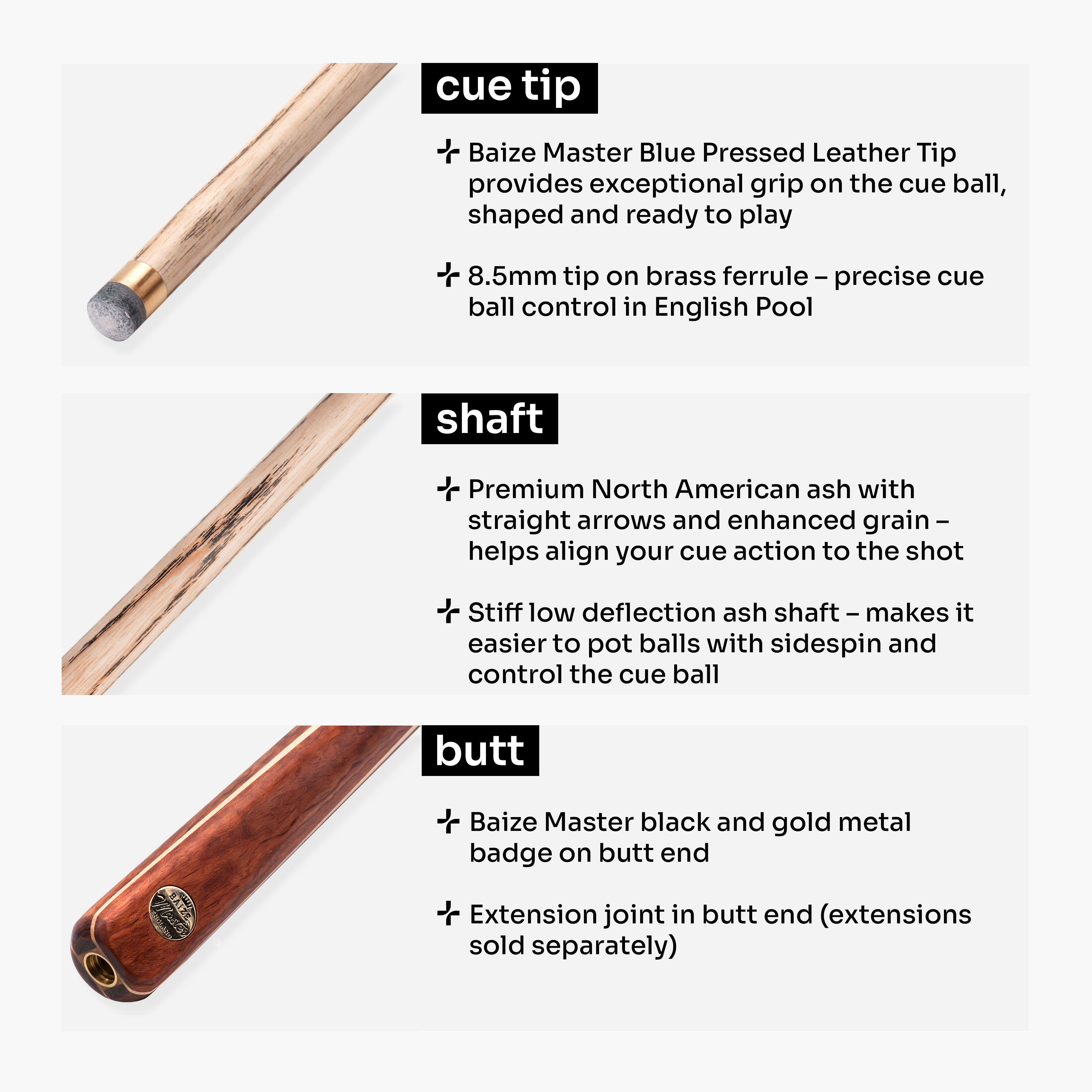 Baize Master Cedar Marksman 57-inch pool cue Cue + Case