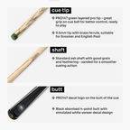 PRO147 Striker 3/4 cue and standard case set Cue + Case