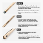 Baize Master Blackline Classic pool cue and case set Cue + Case