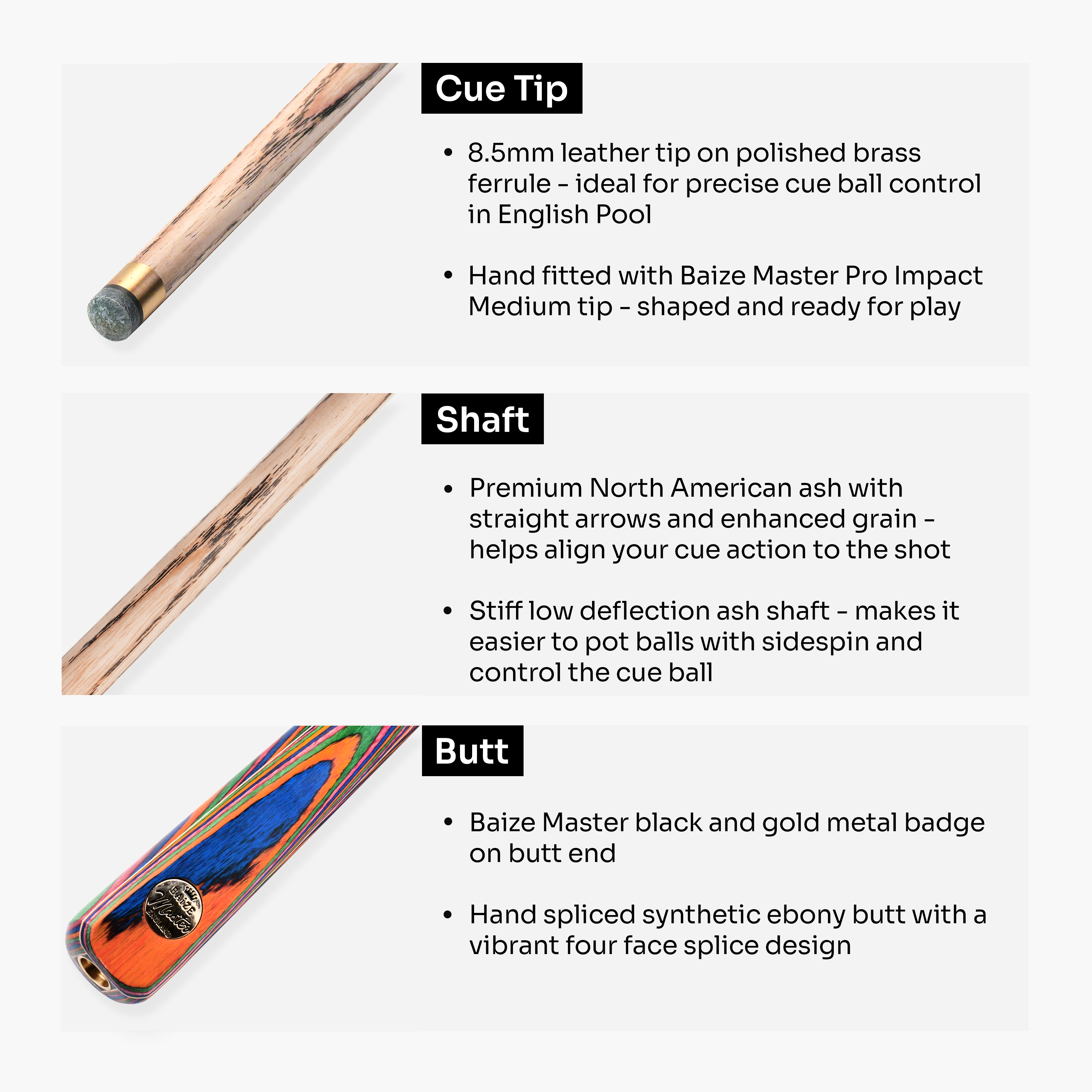 Baize Master Prism Marksman cue and case set Cue + Case