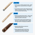 Baize Master Platinum Blue Flame 57-inch pool cue - 8.5mm tip Cue + Case