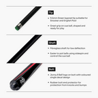 Jonny 8 Ball Inferno 2-piece graphite cue Cue + Case
