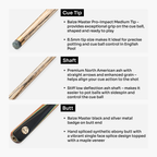 Baize Master Forest Marksman 3/4 pool cue Cue + Case